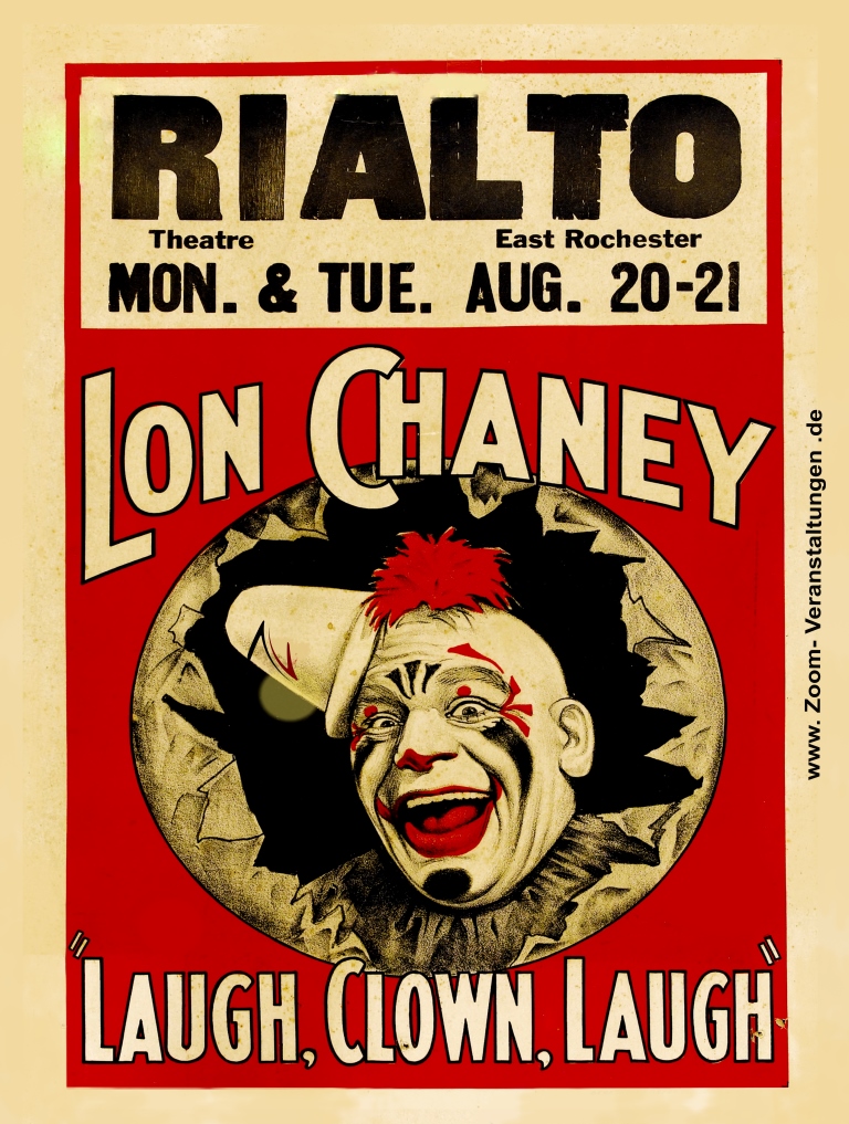 Zirkus-Plakat (original) "Laugh, Clown, laugh" 80 x 60cm
